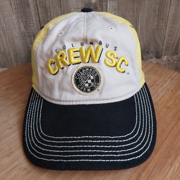 Adidas MSL Columbus Crew SC Youth Hat Adjustable Soccer Sports Cap Slightly Used - Picture 1 of 13